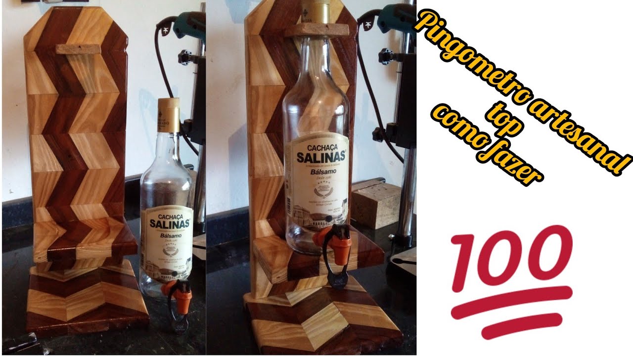 Pingometro artesanal como fazer,artesanato com madeira (beverage dispenser)