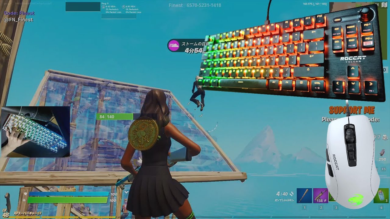 ROCCAT Vulcan Pro tkl ASMR | MrSavage's settings Creative game | Fortnite ASMR