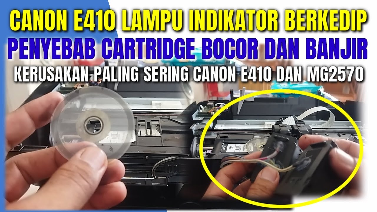 Mengatasi printer canon e410 Lampu berkedip kertas tidak bisa keluar