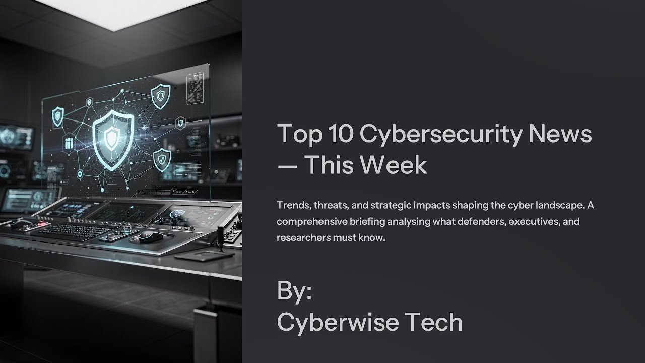 Top 10 Cybersecurity News This Week | Threat Intelligence, Breaches & Global Cyber Strategy