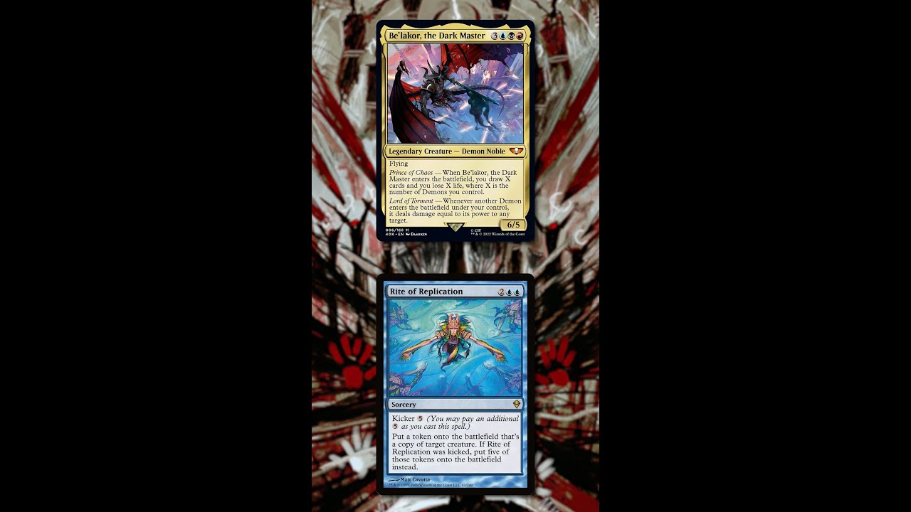 150 Damage Instant Win Combo with Be'lakor, the Dark Master! #mtg #shorts