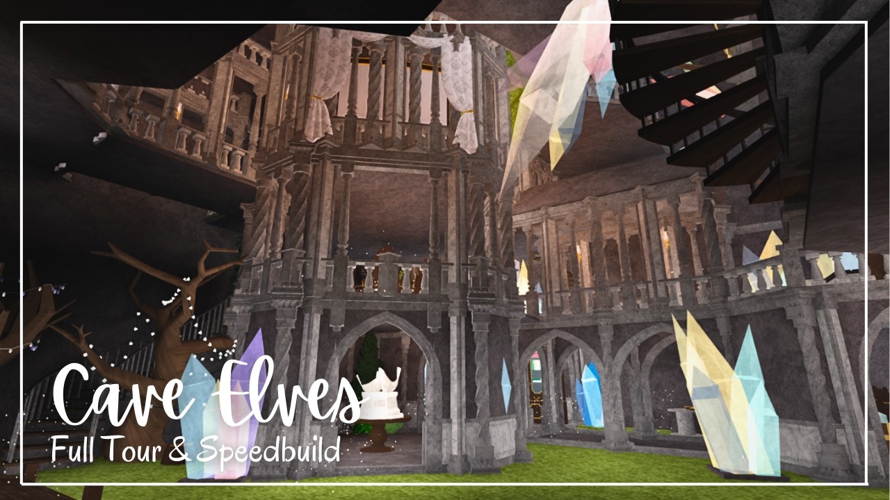 Crystal Elf Village & Palace | Tour & Speedbuild | Part 1 of 2 | Bloxburg Fantasy Build