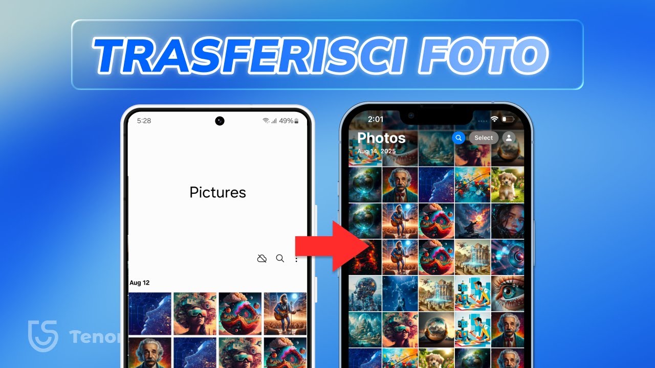 Come trasferire foto da Android a iPhone in modalit&agrave; wireless (2025) &ndash; Facile e veloce!