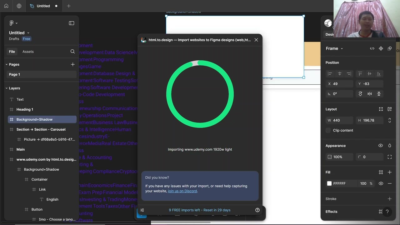HTML to Design, Figma plugin
