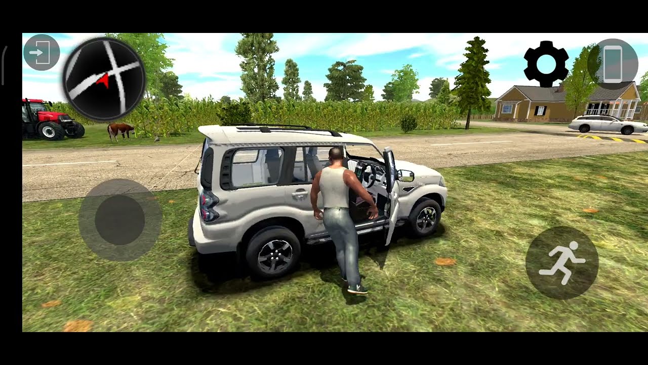 White Scorpio Game Video l Village off road Gaming Racing Video