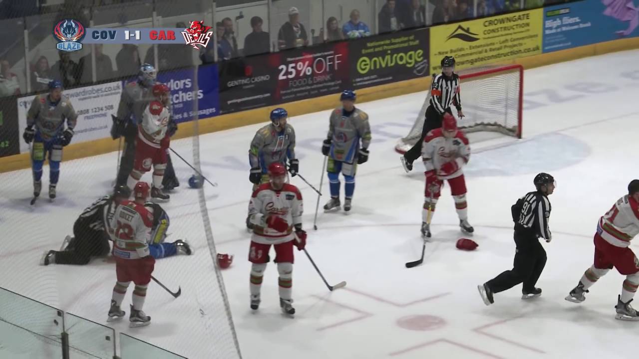 Kevin Noble vs Andrew Lord EIHL fight 23-10-16