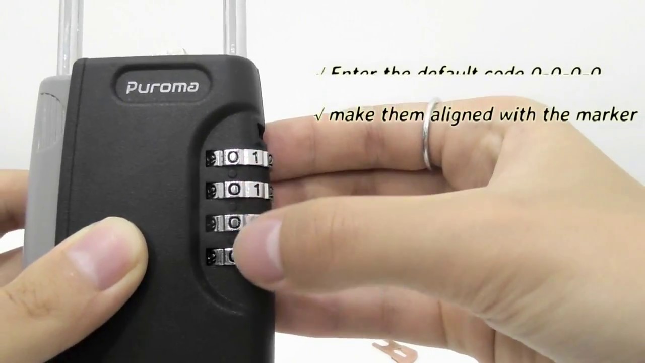 Puroma Keys Safe Storage Lock Box with 4-Digit Combination | Subtitle Ver.