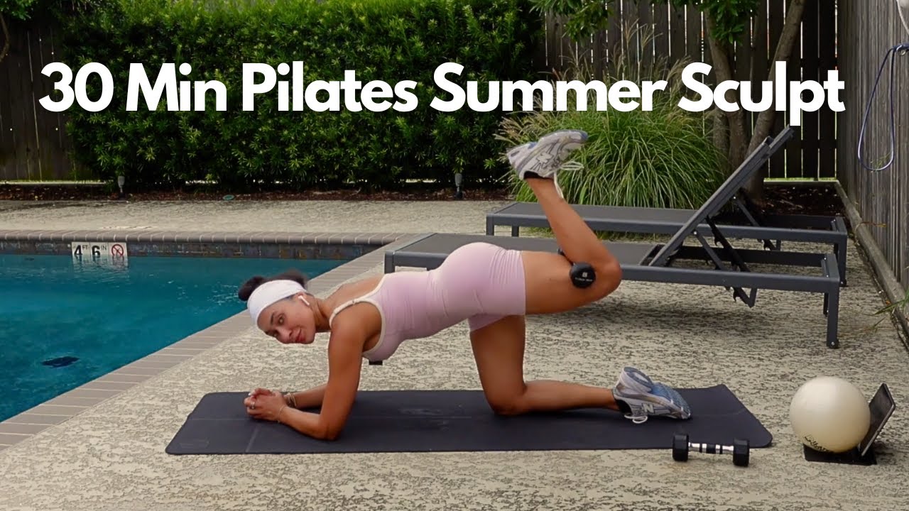 30 Min Full Body Pilates Sculpt. Tone your Abs, Waist, Glutes & Improve your Posture AT HOME!