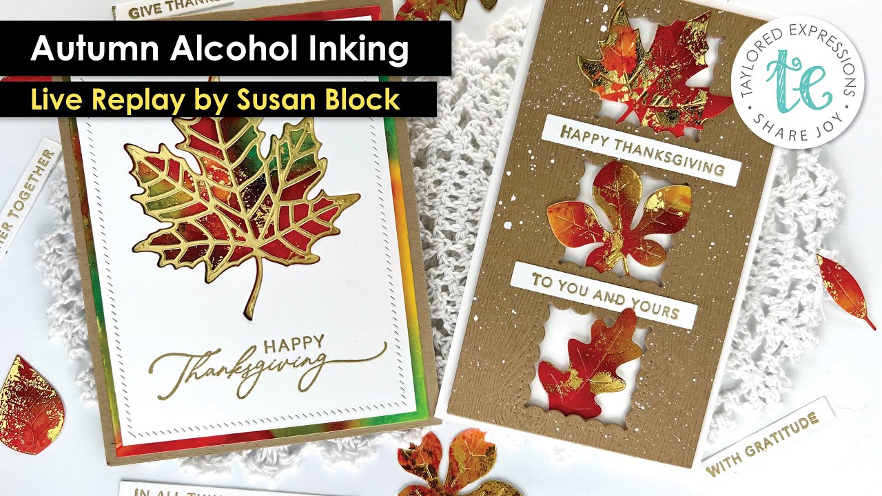 Autumn Alcohol Inking Tutorial | Live Replay