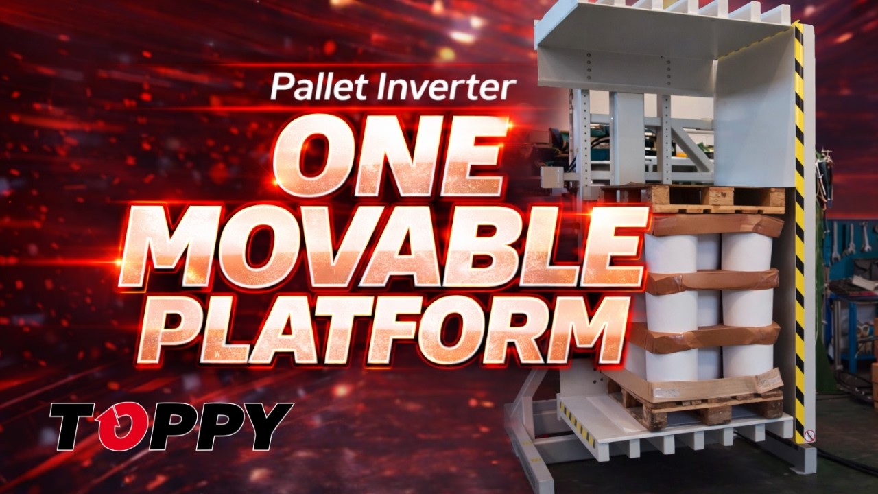 Pallet Inverter - ONE MOVABLE PLATFORM  (buckets)