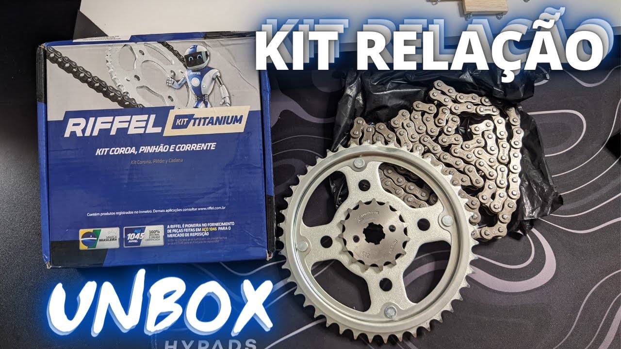 ✅ UNBOX , MELHOR  KIT  RELAÇÃO RIFFEL  KIT TITANIUM, HONDA TITAN 160, FAN 160,  START 160, CARGO 160