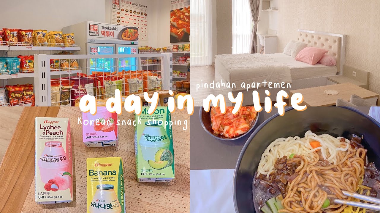 a day in my life 🥘✨ pindah apartemen, korean snack shopping, mencatat keuangan ft. Bukukas #6