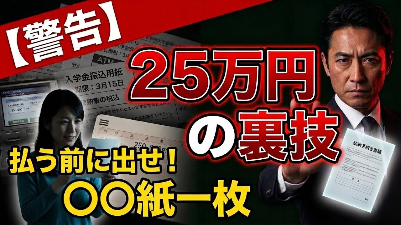 【警告】焦って「25万円」振り込むな！補欠待ちで狂う親を救う、入学金の裏技と『〇〇紙一枚』