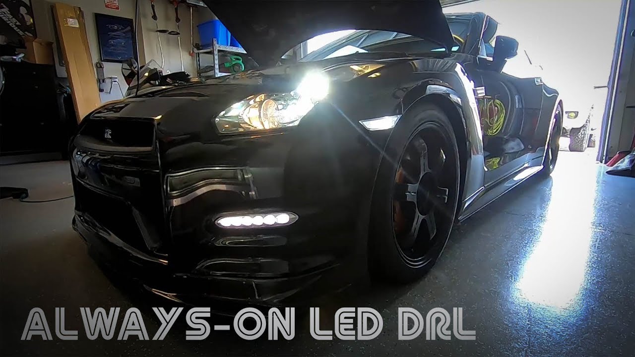 Nissan GTR LED Daytime Running Light (DRL) Always-On Mod