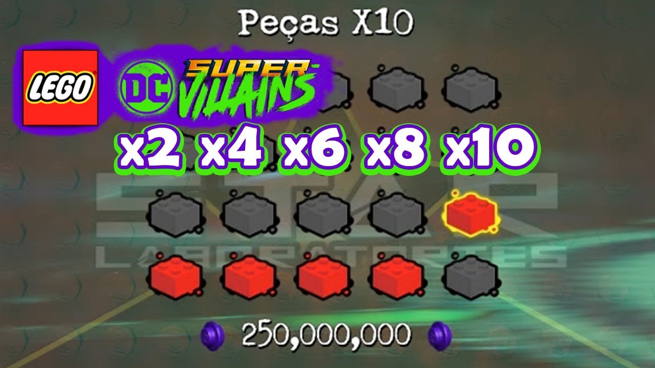 LEGO DC Super Villains X2 X4 X6 X8 X10 BLOCOS VERMELHOS MULTIPLICADORES Dublado Português