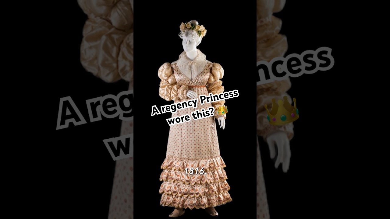 A regency PRINCESS wore this? 👑 | #fashionhistory #princesscharlotte #regency era