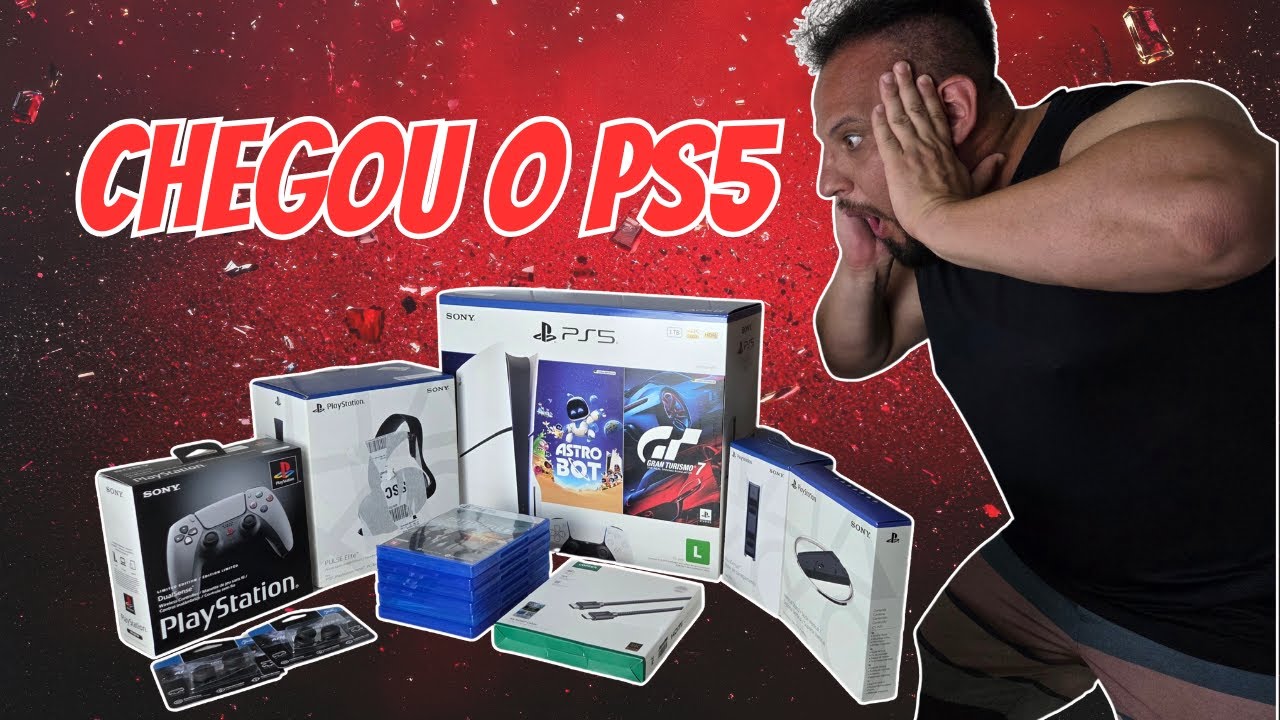 🎮 O PS5 Chegou ao Castelo | Unboxing dos Jogos e Acessórios (Parte 1)