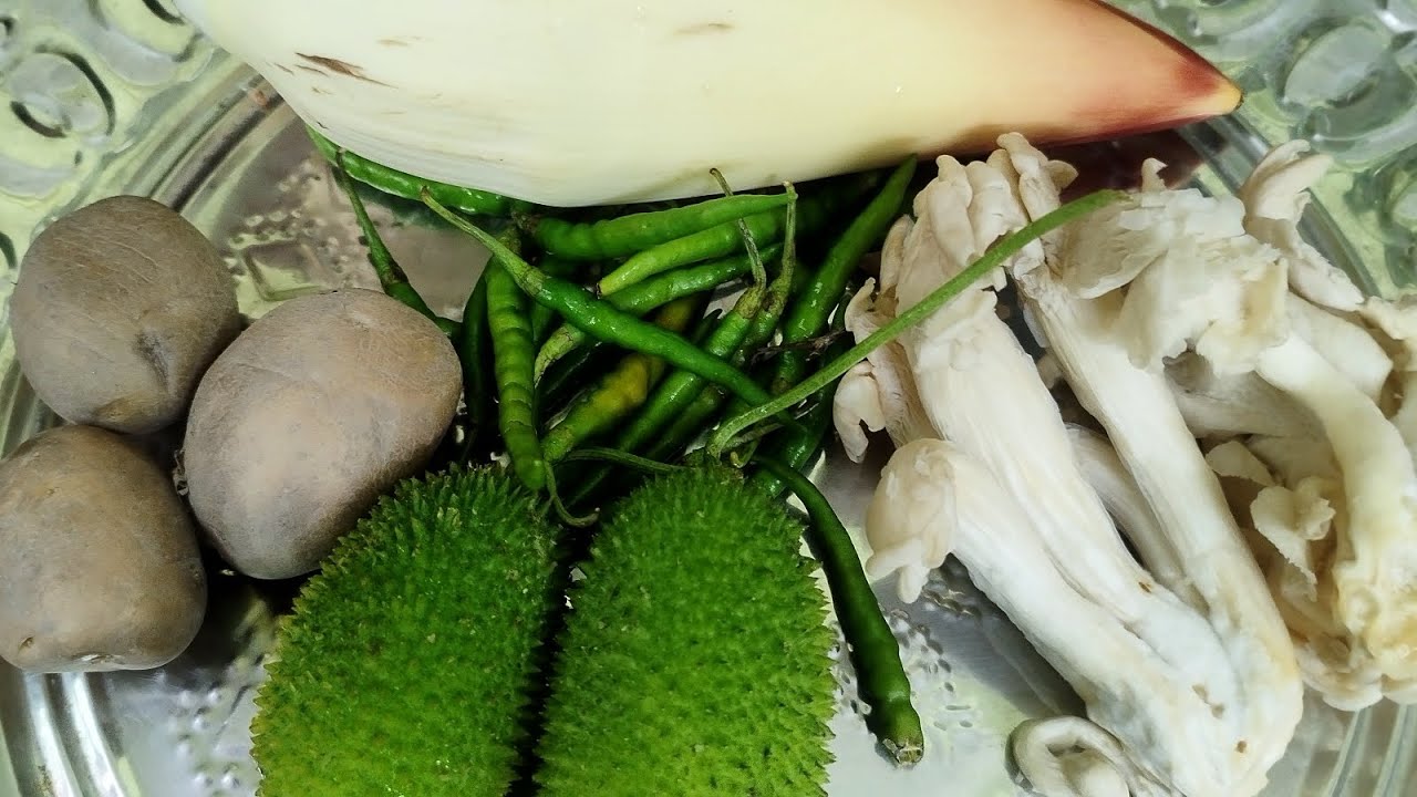 Bananaflower & mushroom gudok recipe in kokborok#healthyfood #northeast , Tripura