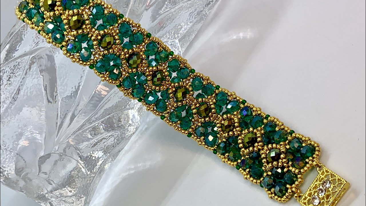 Gala Bracelet , Part 1 💎 #beadedbracelet #beebeecraft #beadingtutorial