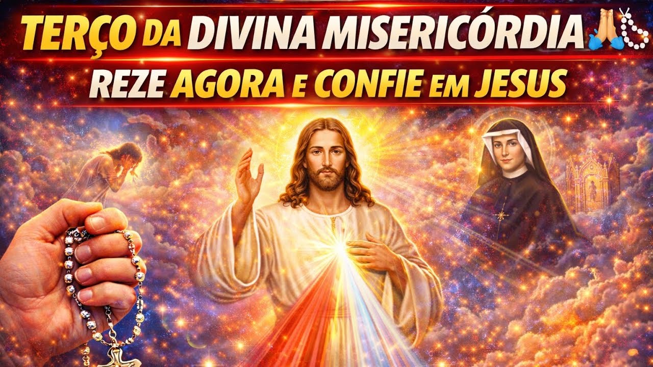 TERÇO DA DIVINA MISERICÓRDIA 🙏📿 | REZE AGORA E CONFIE EM JESUS
