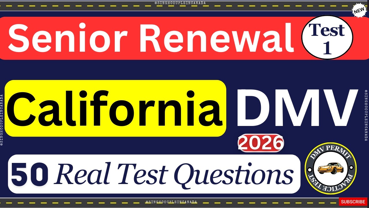 California DMV Written Test 2025 | DMV Senior Written Test 2025 | DMV Renewal For Seniors