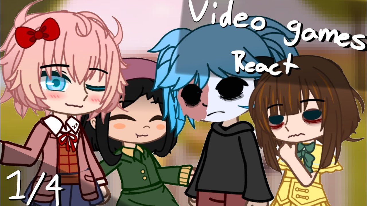 ❗️Video Game Characters React❗️ ~PART 1/4~ \\Little Misfortune React// + Sally Face, Ddlc, FranBow