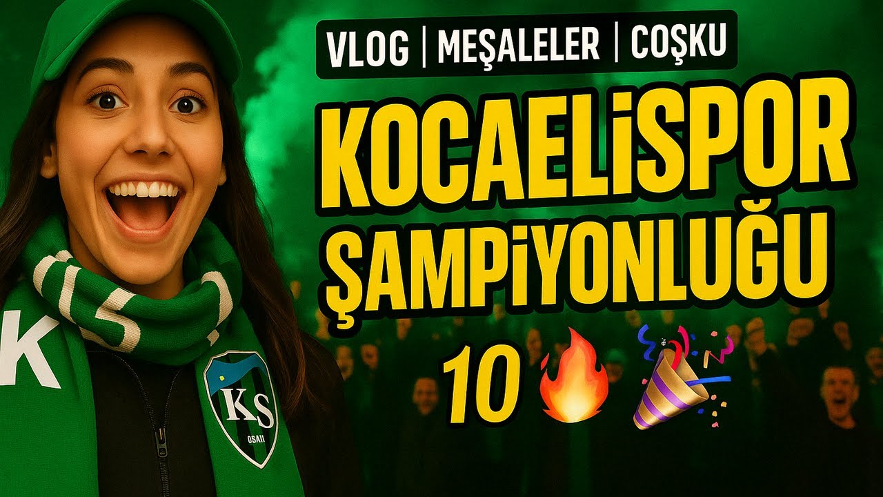 Kocaelispor Şampiyon Oldu! Bu Kutlama Gözlerimizi Yaşarttı 💚🖤 | Vlog