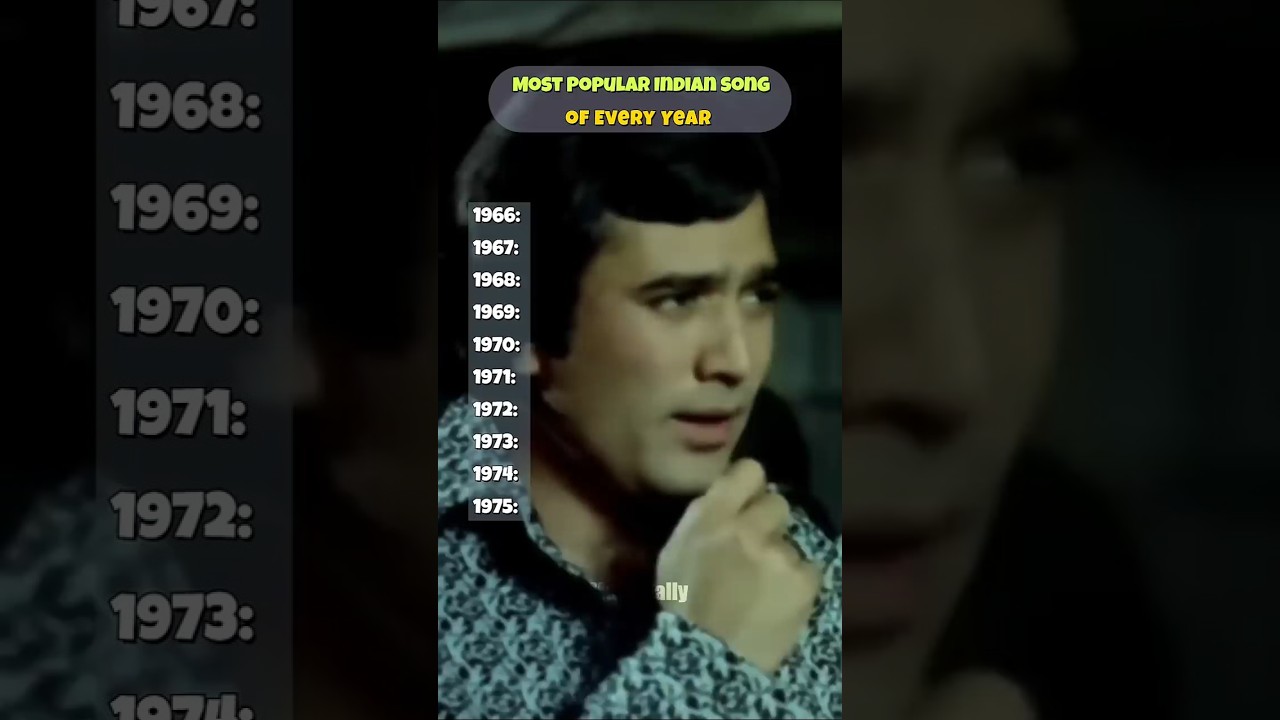 Most Popular Indian Song Every Year (1966&ndash;1975) 🎶🔥 | MusicTally | #musictally #shorts #bestsongs