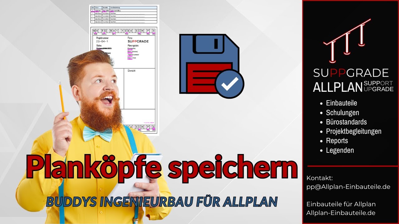 BUDDYs Plankopf abspeichern in Allplan