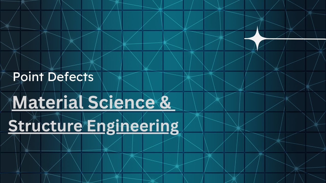 12.1 Point Defects | Types of imperfections in solids | Material Science and Engineering