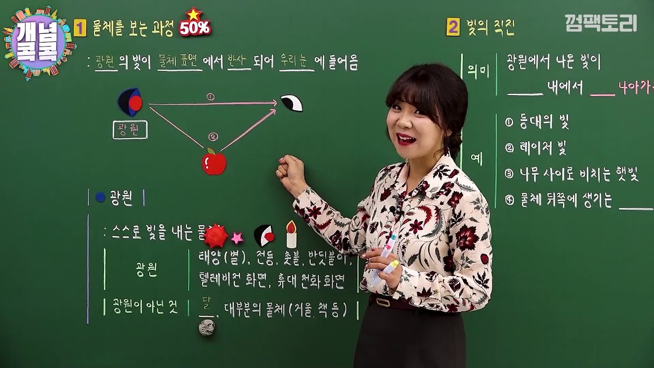 [중등인강/중1 과학] 빛과 색(물체를 보는 과정) - 수박씨닷컴 안현정선생님