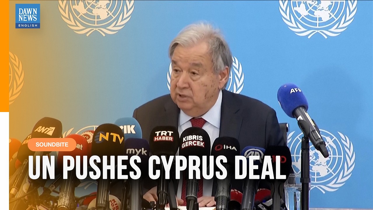UN Secretary General Antonio Guterres Announces New Cyprus Peace Initiative | Dawn News English