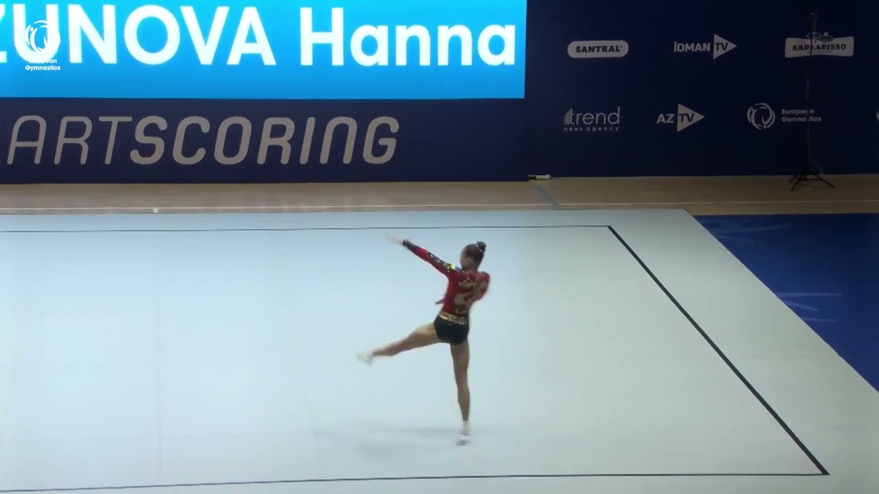 Hanna Bazunova (UKR) - 2025 Aerobics European bronze medallist, U15 Individual Women