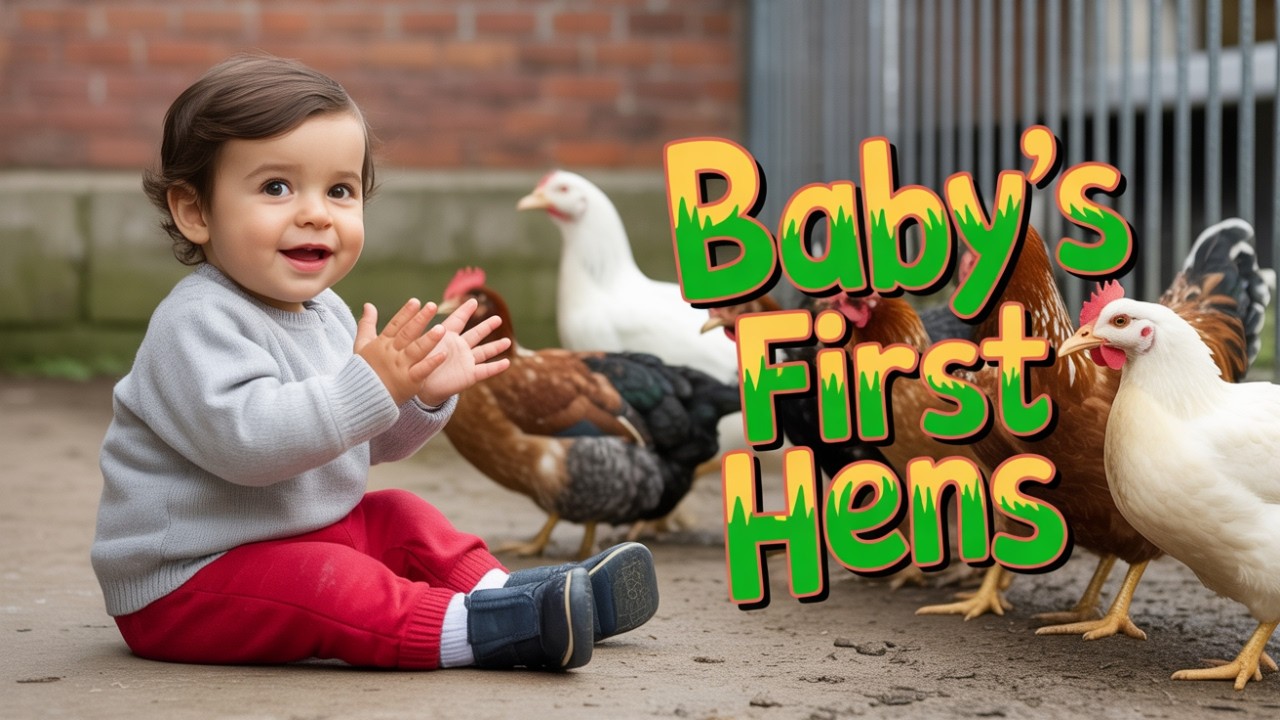 Cute Baby Visits Hens | Baby Happy to See Chickens | Funny Baby Moments