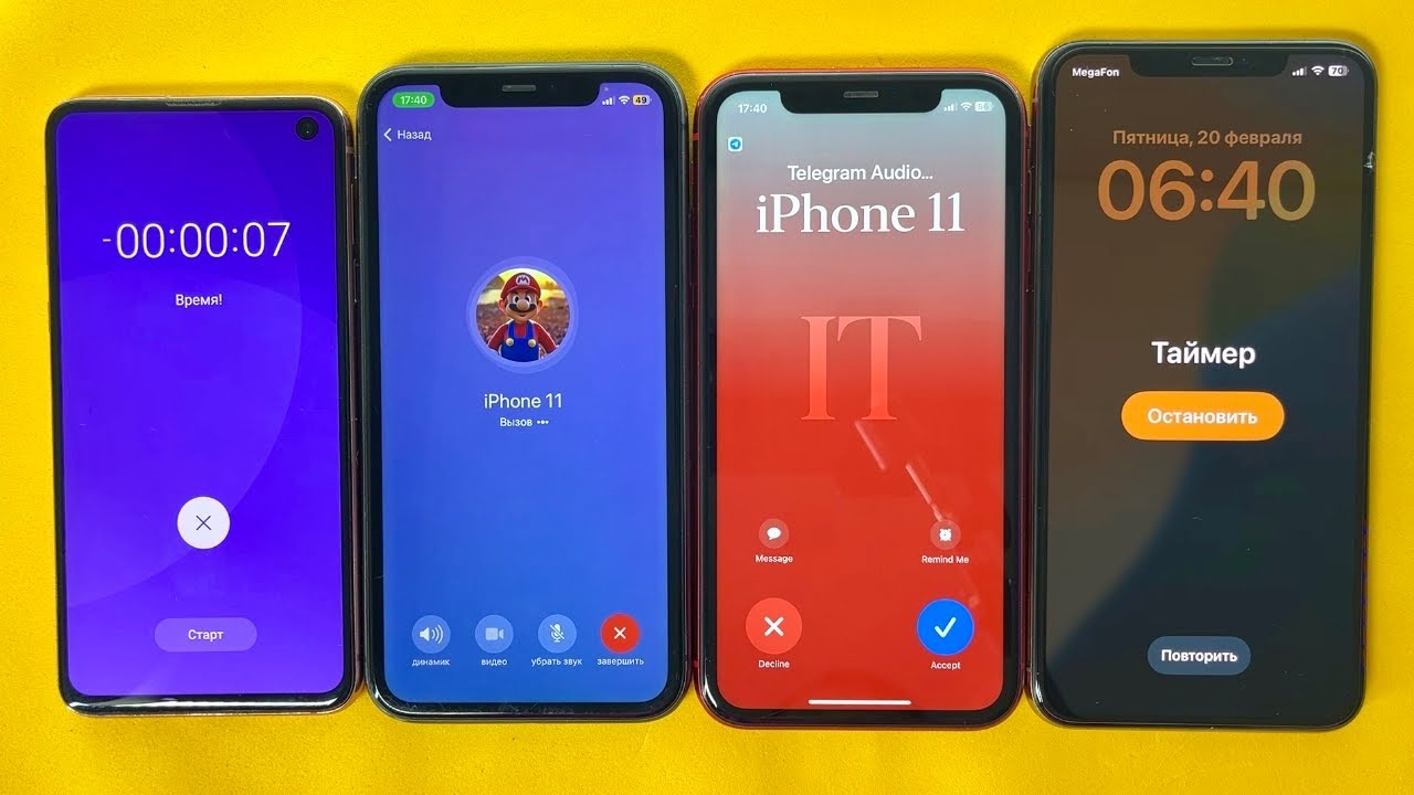 Telegram Audio Call & Timer & Incoming Call Samsung S10e, IPhone 13, IPhone 11, IPhone XS Max