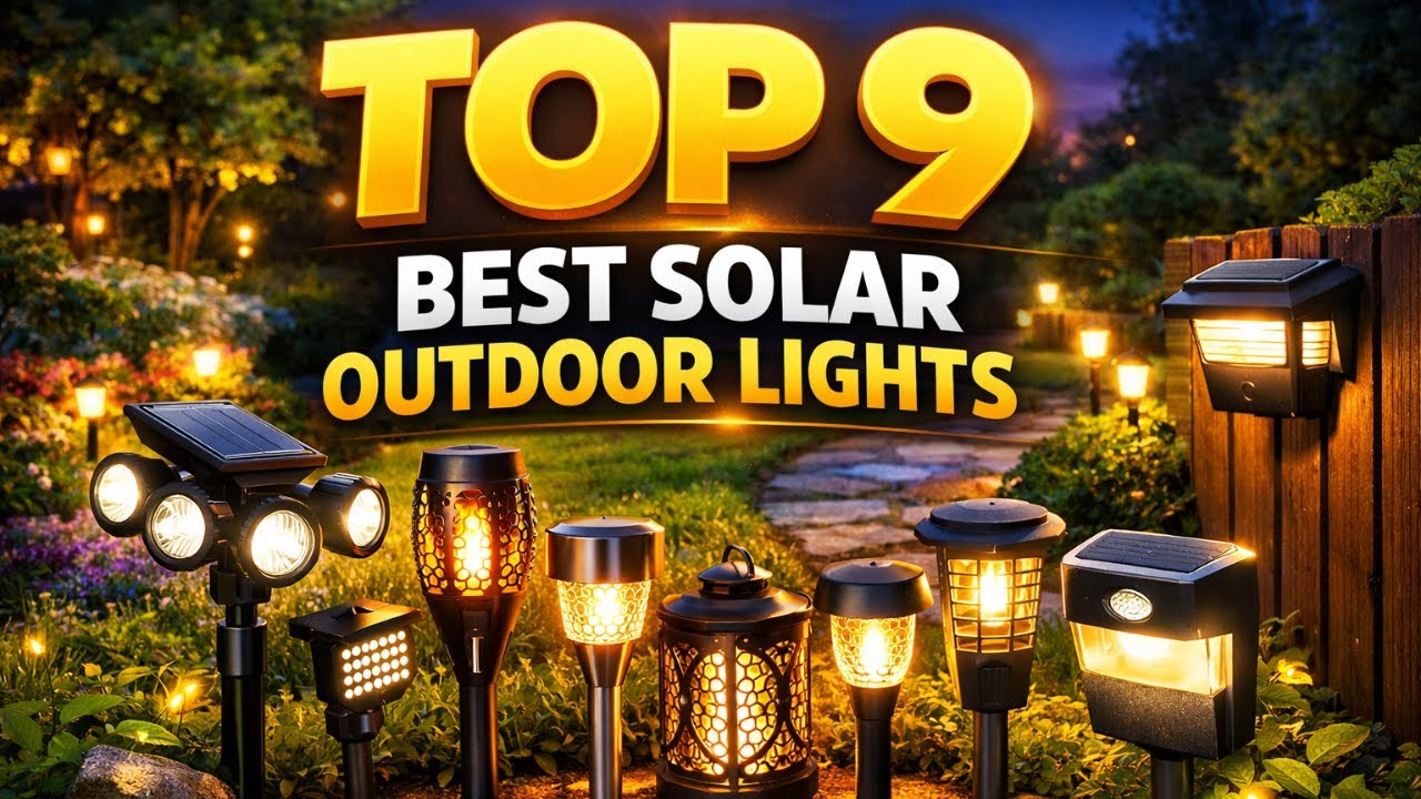 Top 9 Best Solar Powered Outdoor Lights 🔥🔥| Bright, Waterproof & Energy Saving