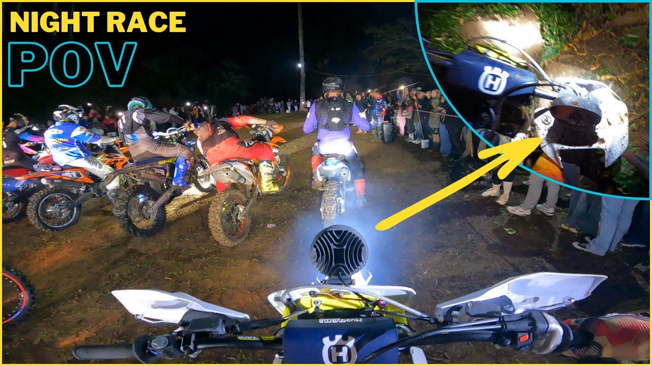 HARD ENDURO RACE AT NIGHT... I LOST MY LIGHT AND DROWNED MY BIKE!!
