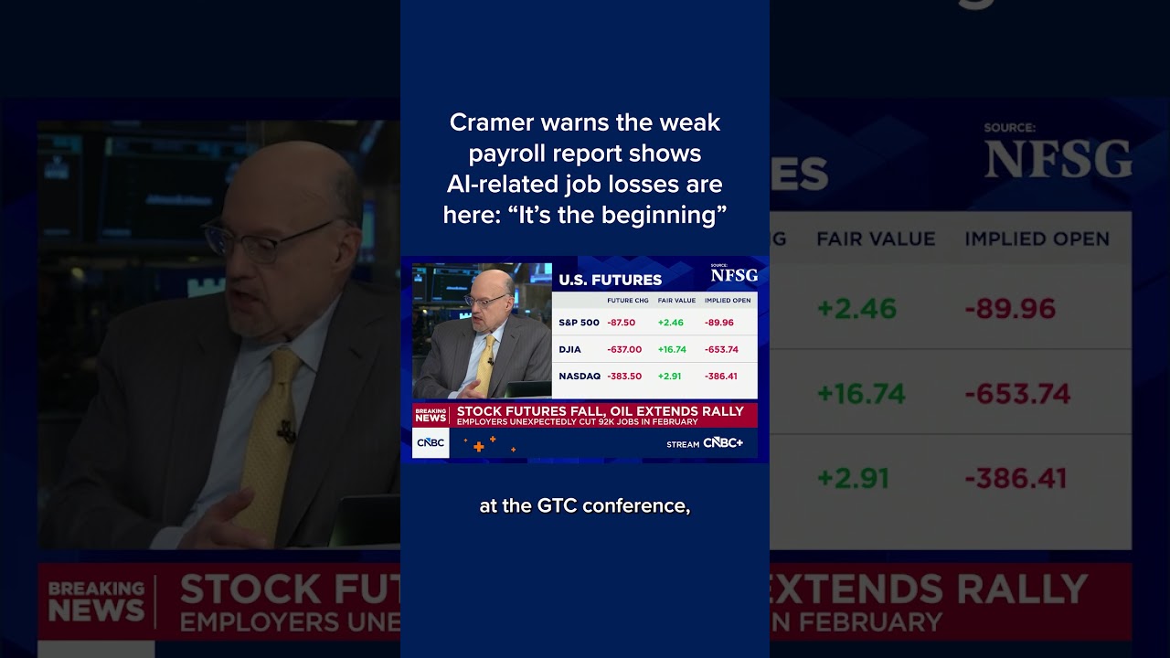 Cramer warns the weak payroll report shows AI-related job losses are here: 'It's the beginning'