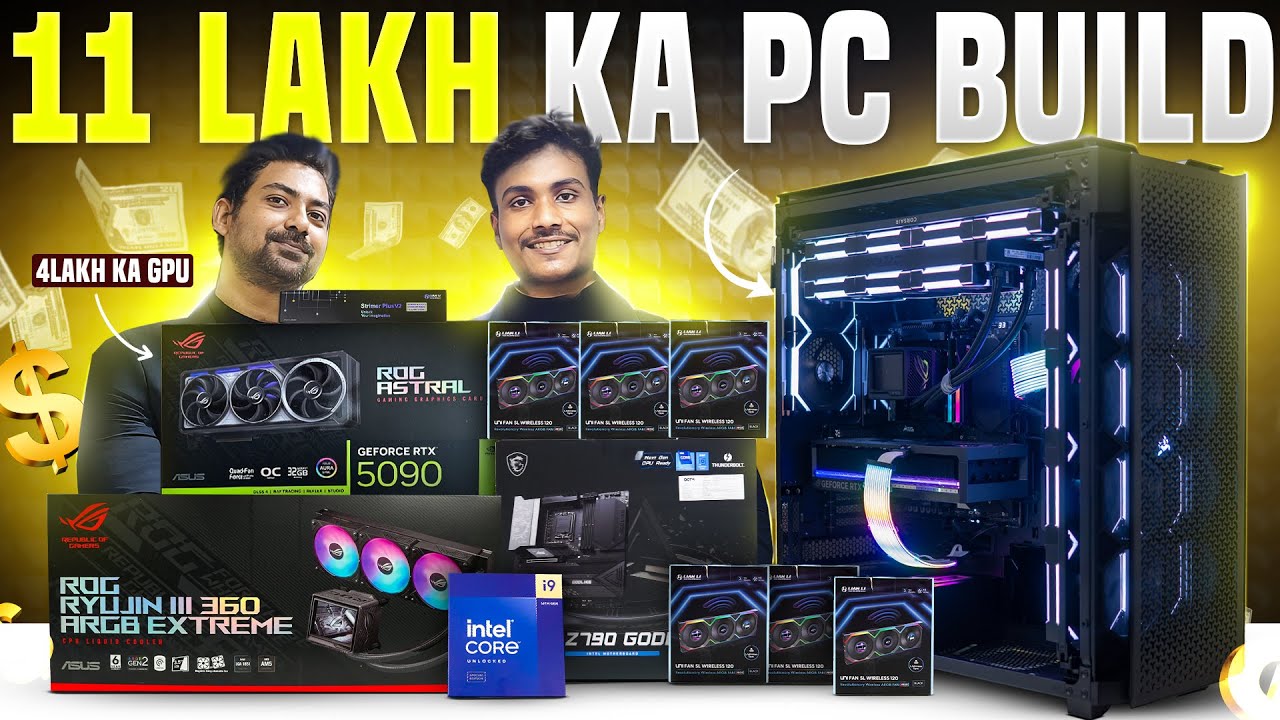 ₹11 Lakh Ultimate GODLIKE PC Build Ft. ASUS RTX 5090 Astral! | i9 14900KS + Z790 GODLIKE 🔥