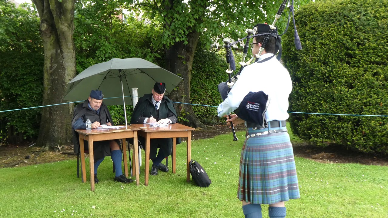 Jonathan Simpson Solo Piper At The Highland Games Markinch Fife Scotland