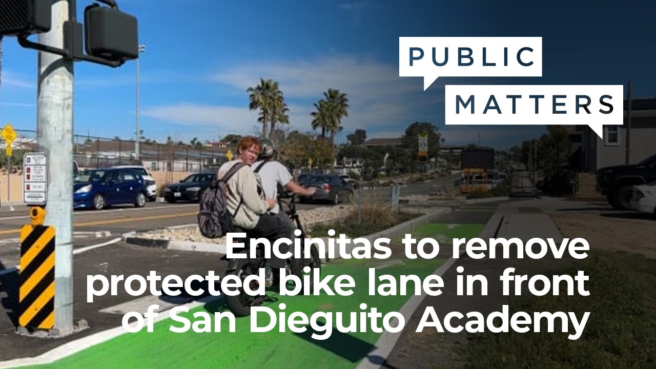 Encinitas to remove protected bike lane in front of San Dieguito Academy