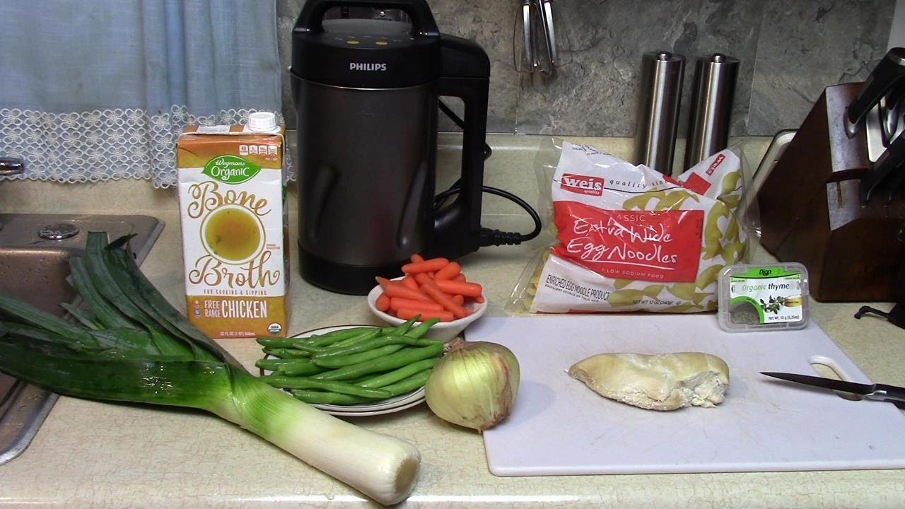 Chicken Noodle Soup in Philips Soup Maker Machine