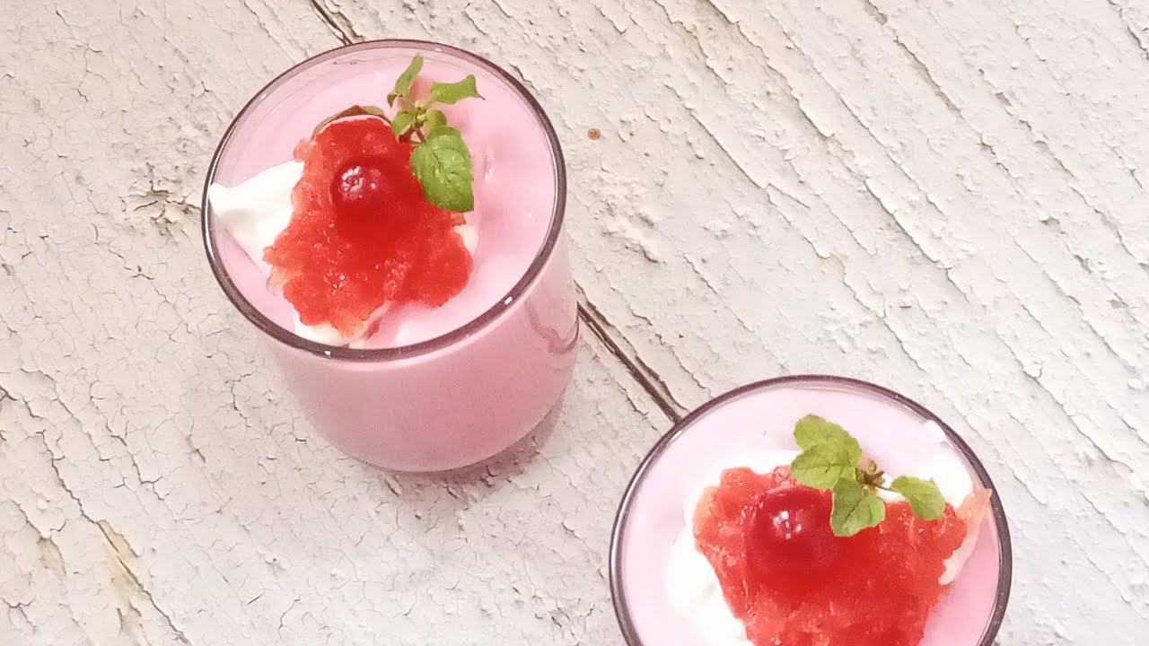 Only 3 Ingredients Water melon Mousse Recipe In 15 Minute ||Watermelon Mousse.