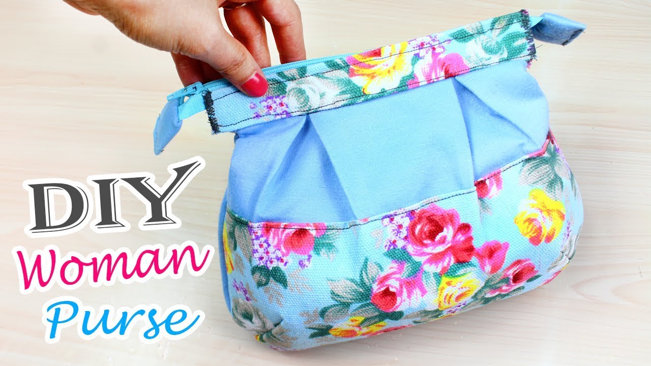 DIY PURSE BAG CUTE DESIGN FROM SCRATCH EASY // Zipper Bag