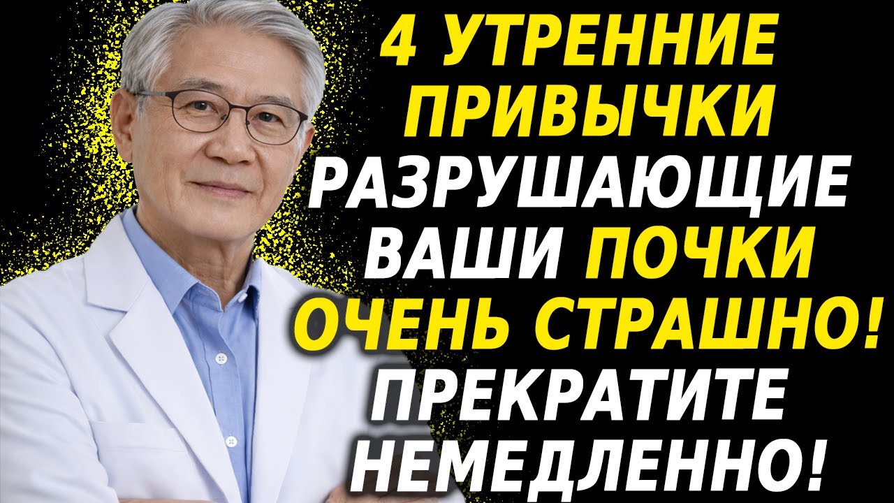 Обязательно знать! 4 утренние привычки, разрушающие почки у пожилых и сокращающие жизнь