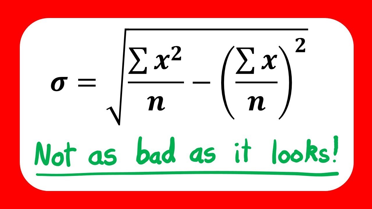 Standard Deviation Is Not That Bad! - Statistics Edexcel A Level and AS Maths