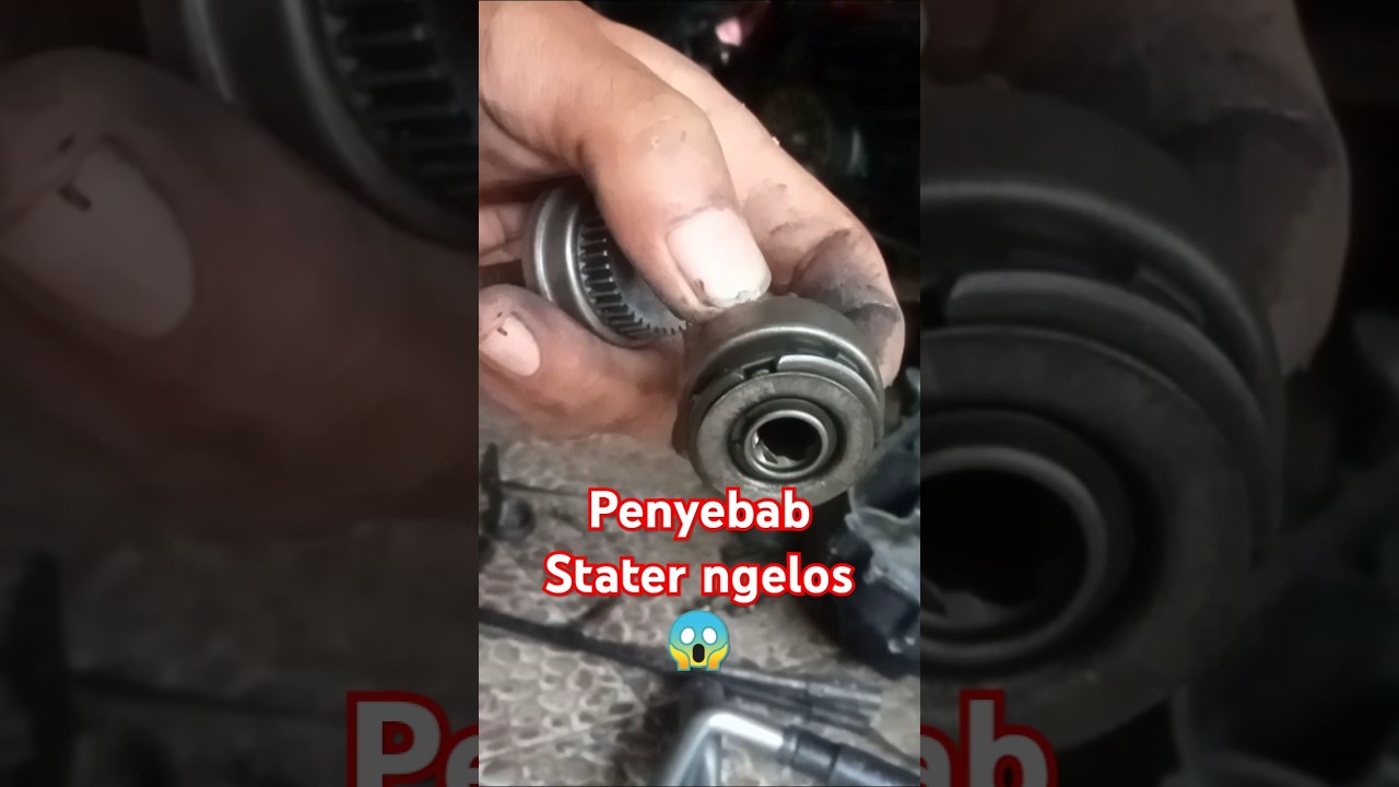 Penyebab stater ngelos dan tidak nyangkut motor beat mio dll 