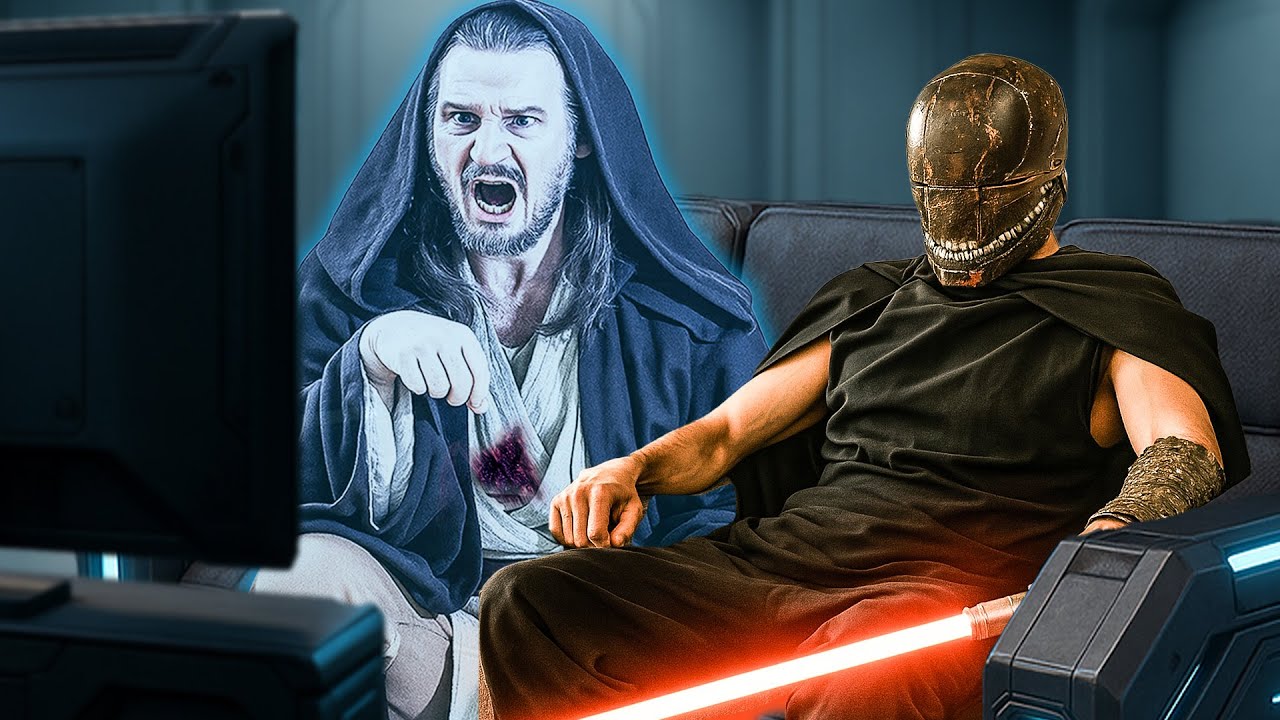 Qui Gon reacts to the first RED lightsaber for 1000 years