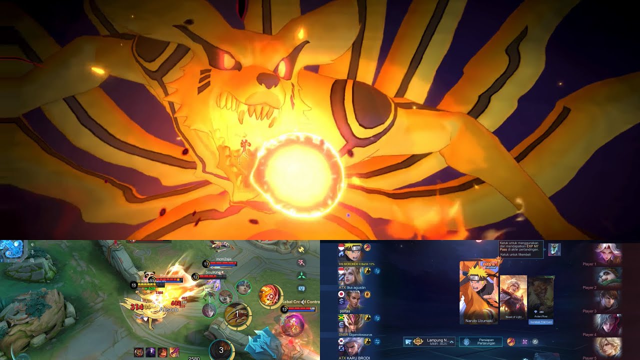 KURAMA DAN NARUTO NGAMUK DI MLBB GUYS MUSUH BERHAMBURAN #mlbb #mobilelegends 