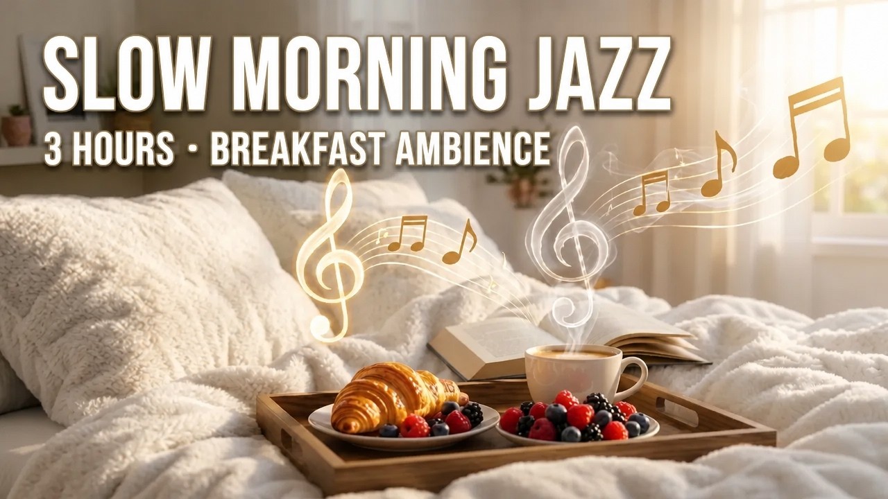 Slow Morning in Bed | 3 Hours of Soothing Jazz & Breakfast Ambiance